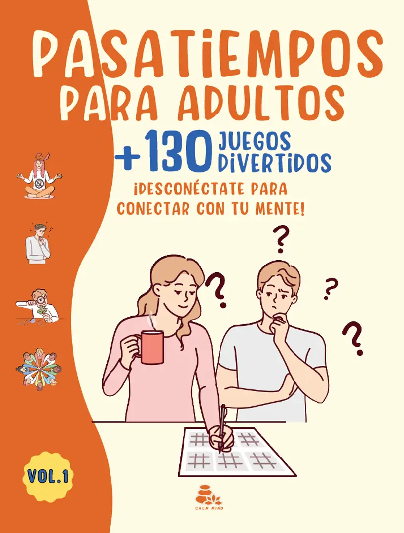 Portada Pasatiempos para Adultos Volumen1
